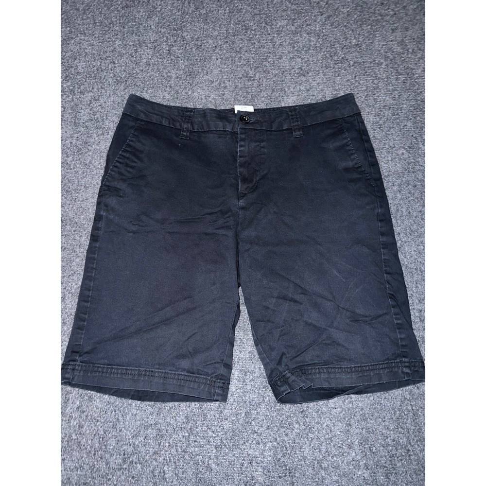 Magellan Outdoors Womens Black Cotton Blend Flat Front Shorts Size 6